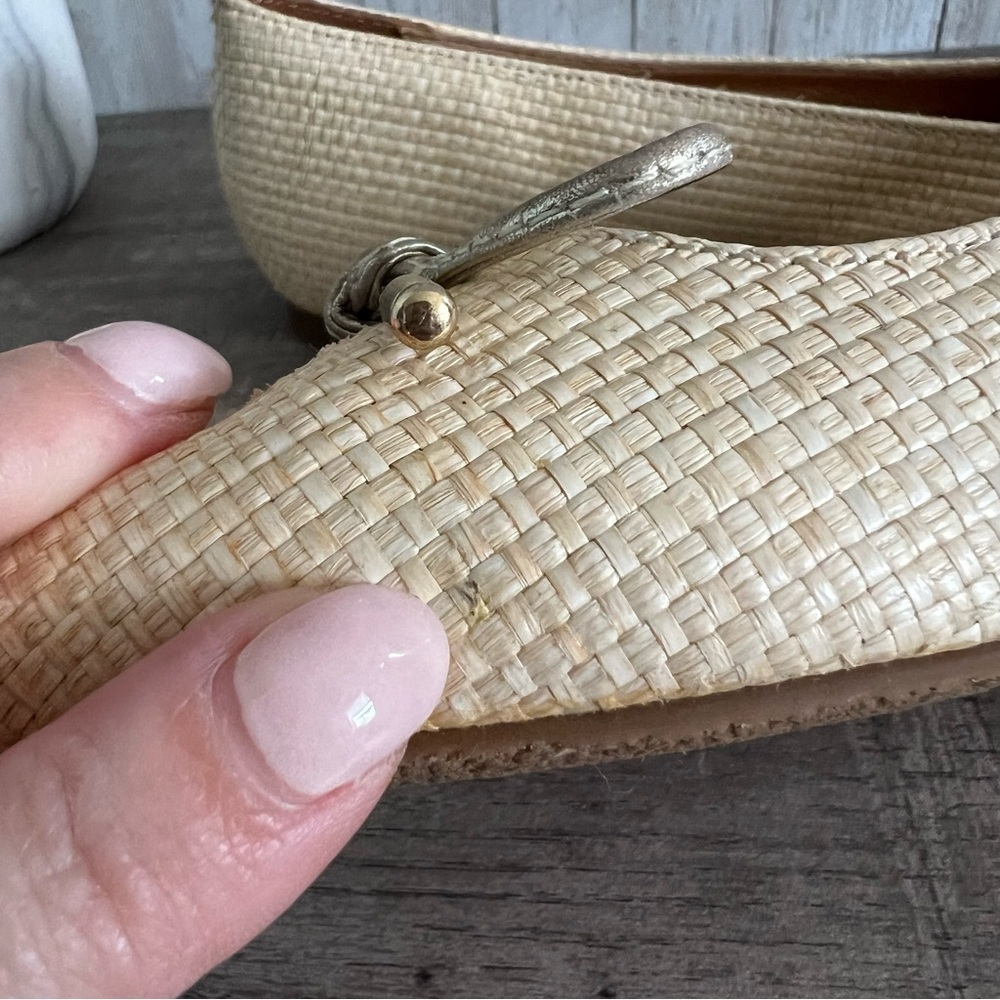 Jack Rogers Women's Raffia Woven Pointed Flats 6.5 - Picture 5 of 9